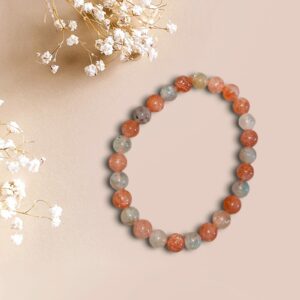 Bracelet en Pierre du Soleil Multicolore