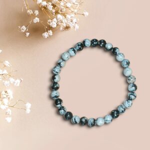Bracelet en Obsidienne Flocon de Neige